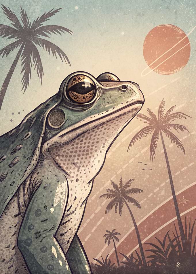 Frog in a Tropical Landscape