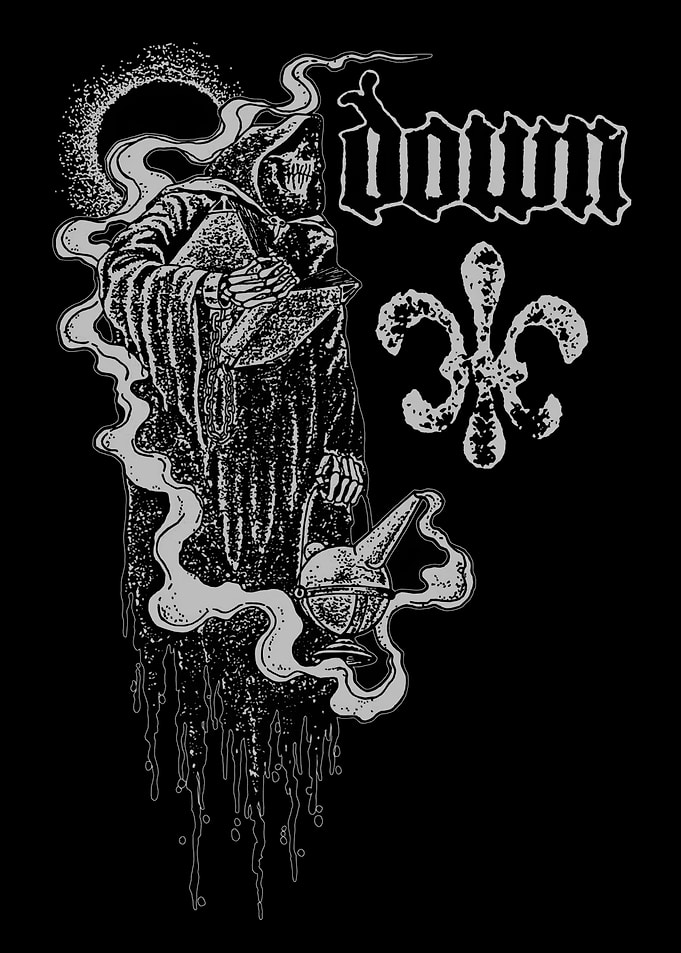 Grim Reaper with Incense Burner Illustration