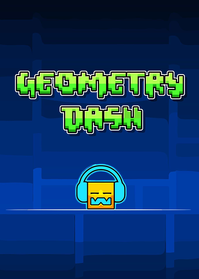 Geometry Dash Logo with Character