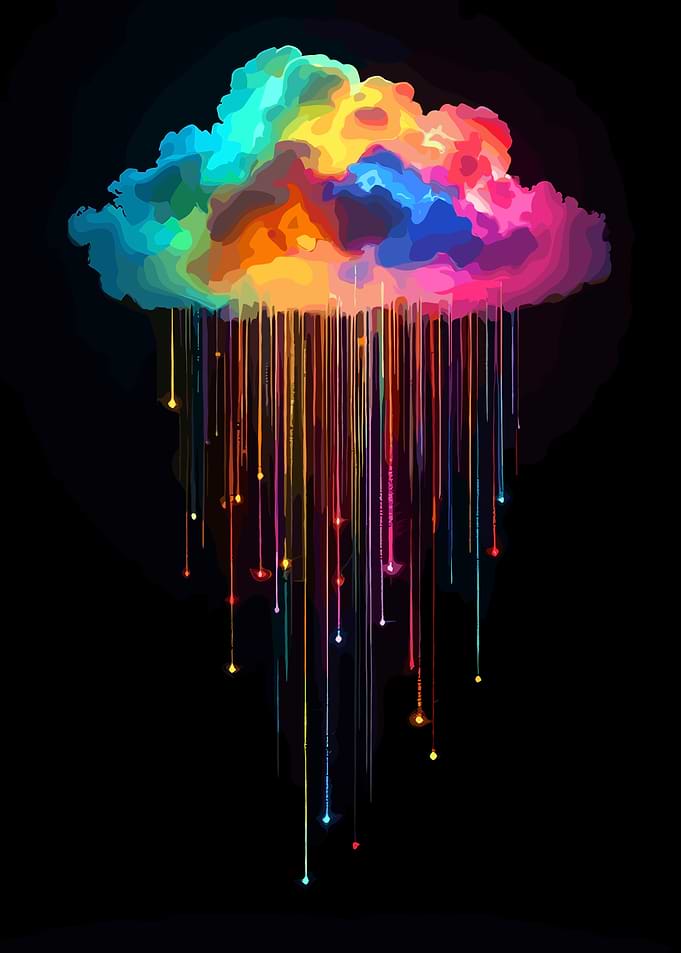 Colorful Cloud with Light Rain