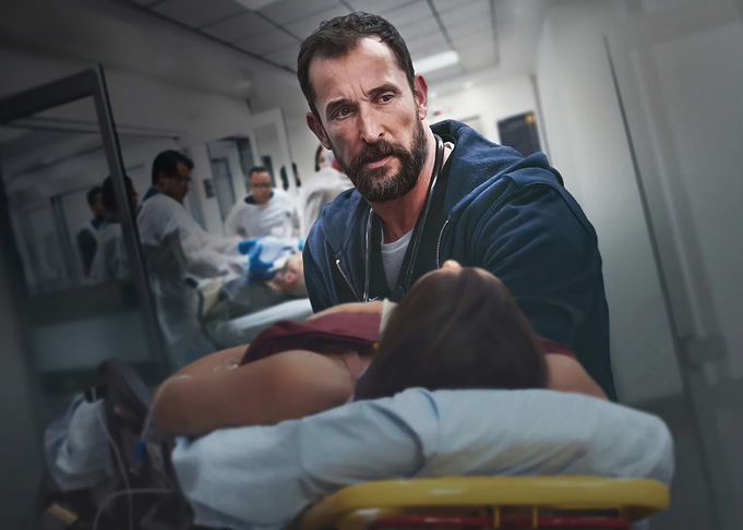 Emergency Room Scene with Doctor