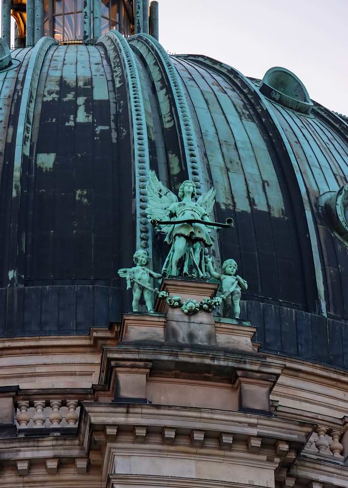 Architectural Dome with Angel Statue