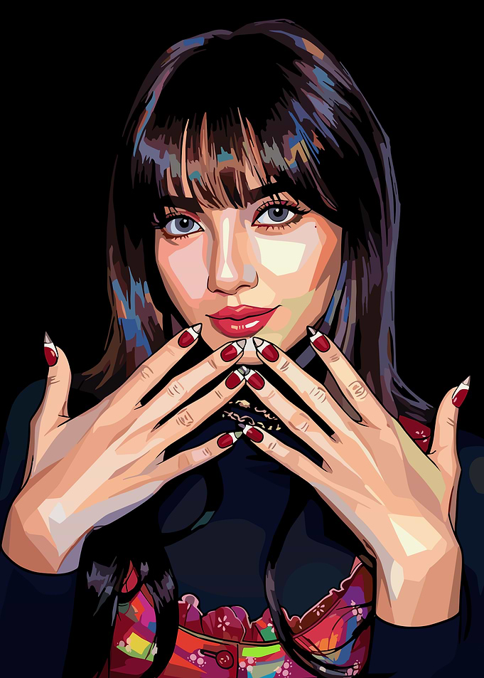 Lisa from Blackpink, digital art portrait
