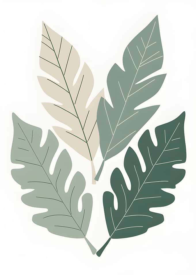 Minimalist Leaf Illustration
