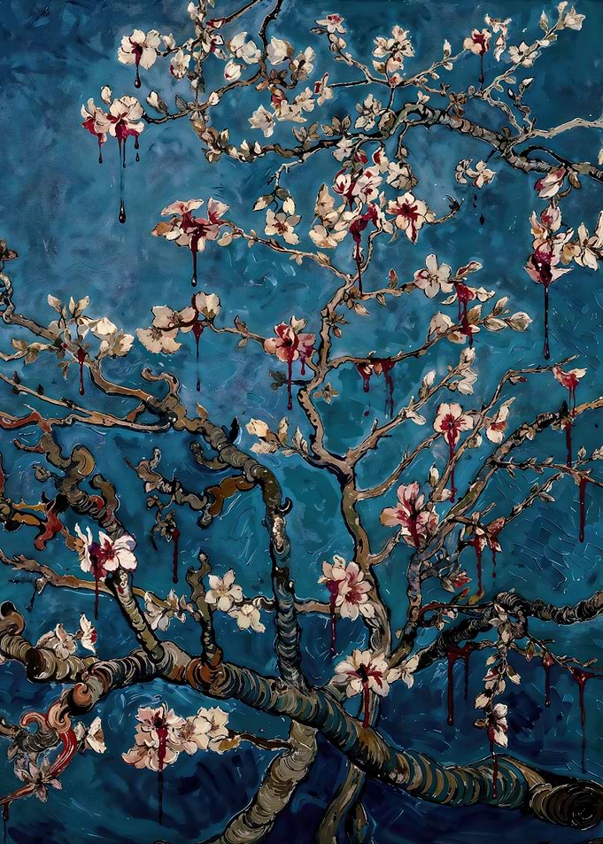 Blossoming Almond Tree — Night Bloom