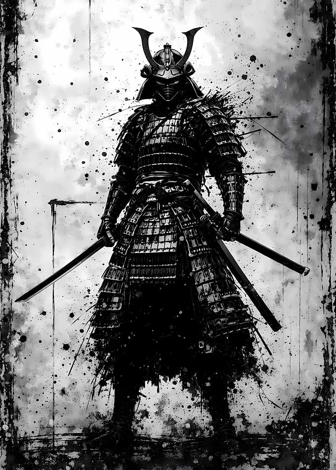 Monochrome Samurai Warrior