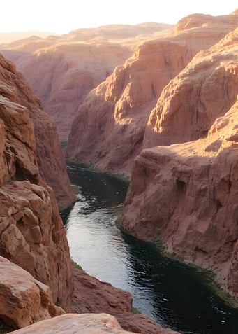 River Through Canyon