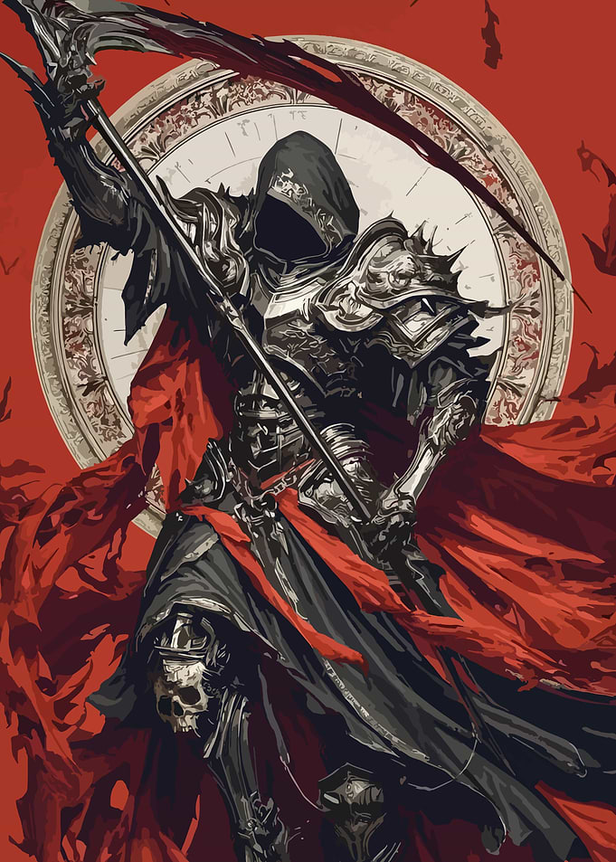 Grim Reaper with Scythe and Armor
