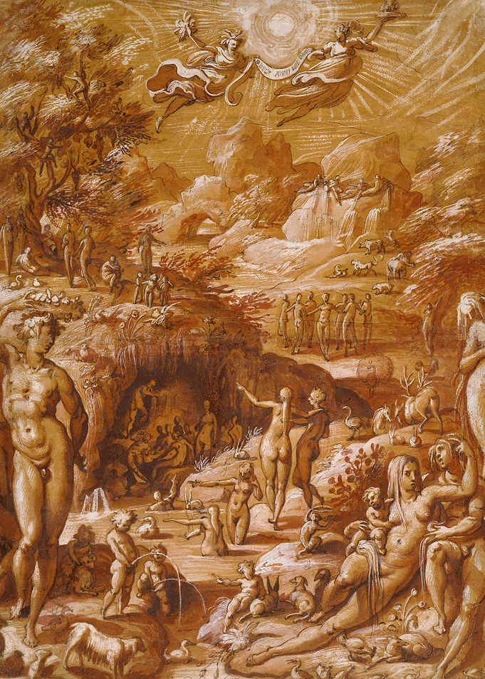 Sepia Toned Mythological Scene