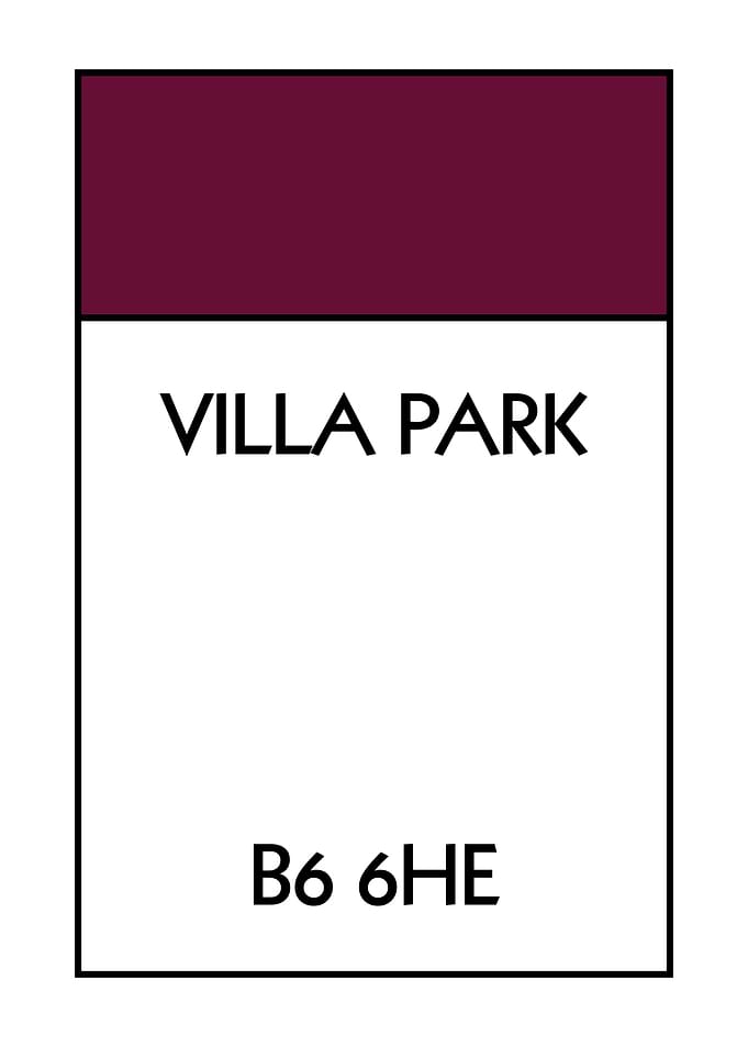 Villa Park Monopoly Card