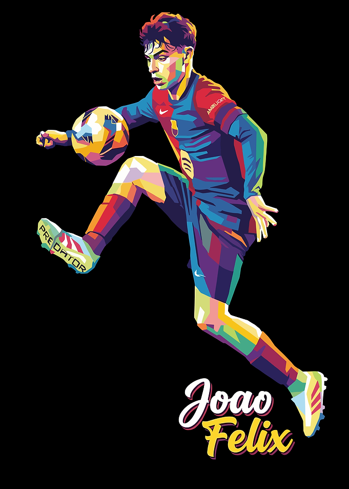 Joao Felix Colorful Pop Art Illustration