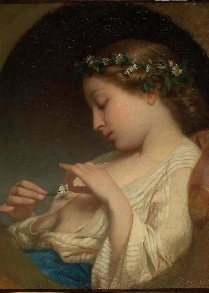Young Woman with Flowers Painting