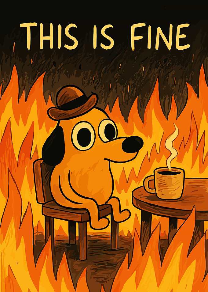 This is Fine Dog Meme