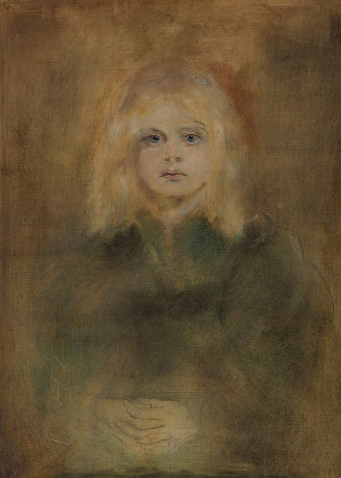 Portrait of a Young Girl Painting