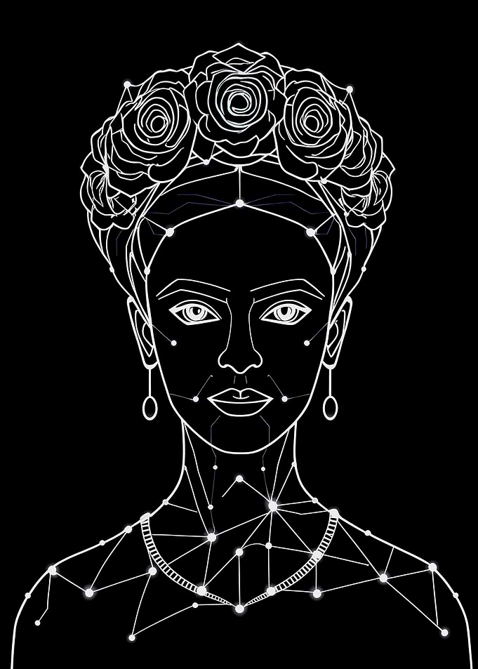 Woman Line Art Portrait