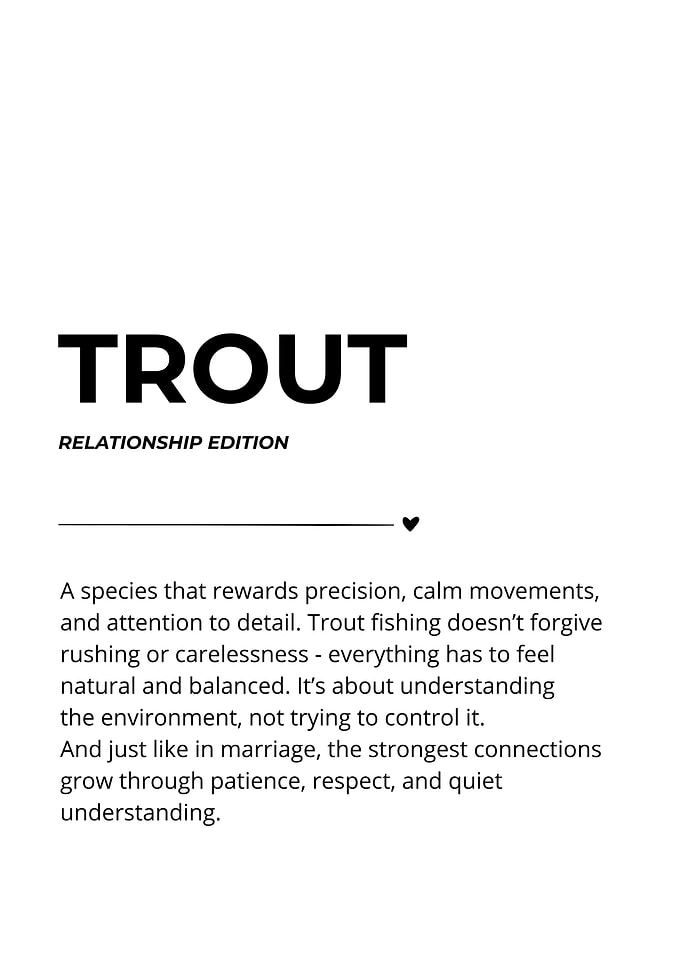 Trout Relationship Edition | Funny Wedding Gift for Anglers