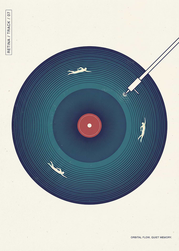 Surreal Vinyl Record Swim