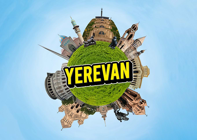 Yerevan Cityscape Globe
