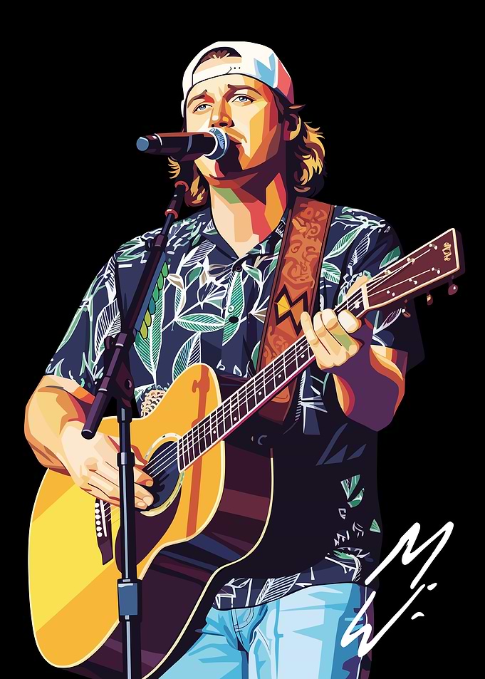 Morgan Wallen Digital Art Portrait