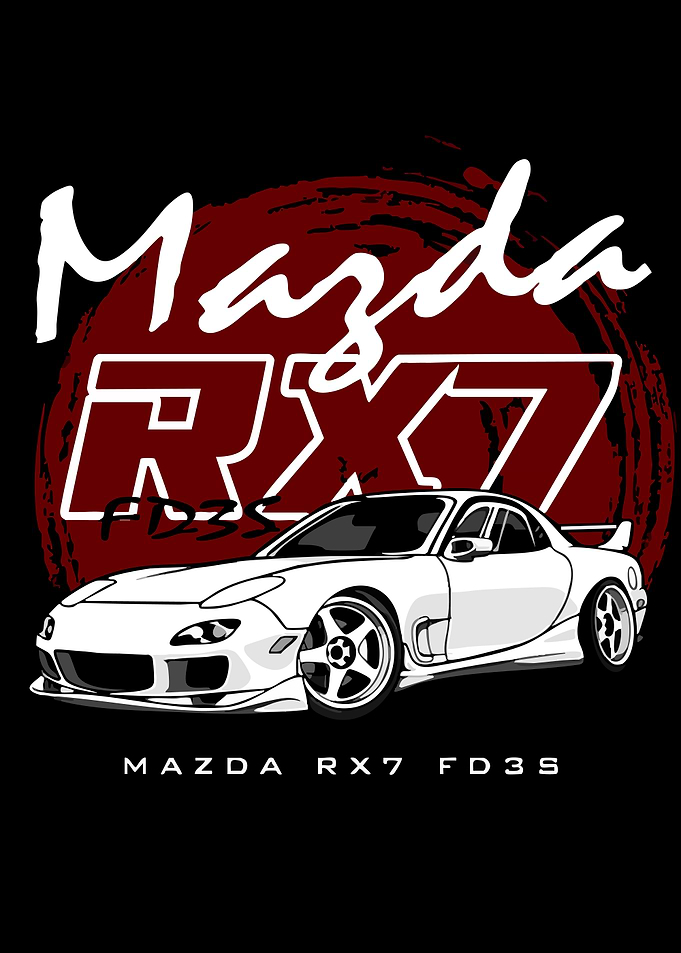 Mazda RX7 FD3S Illustration