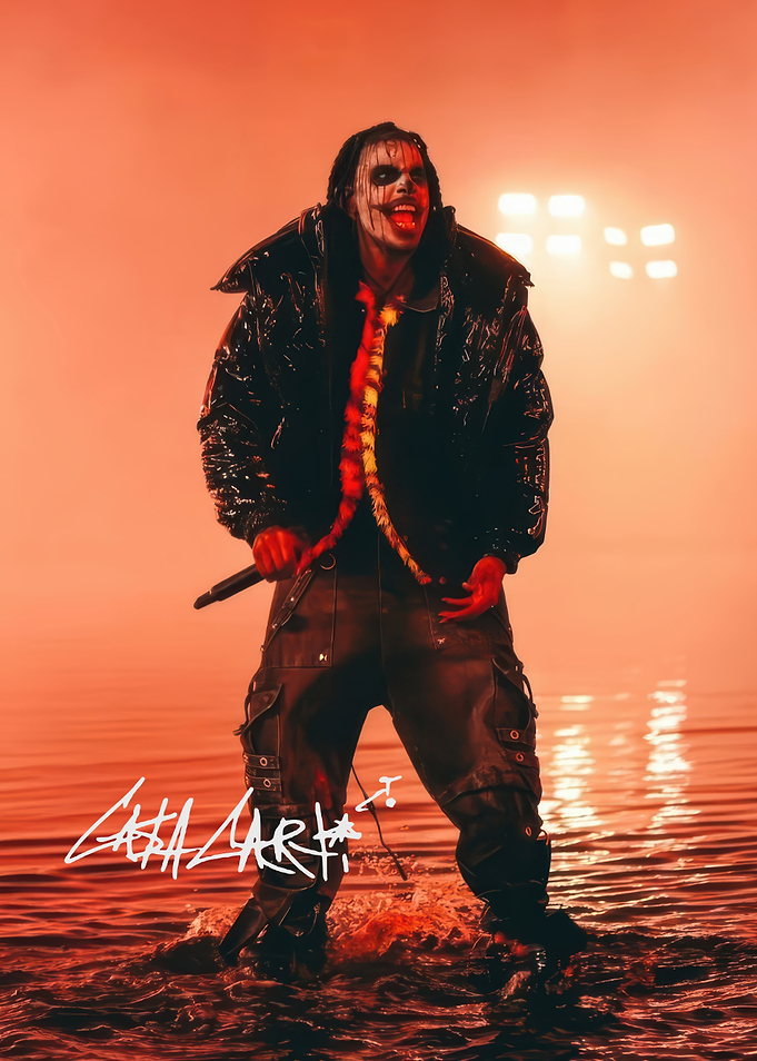 Playboi Carti in Water with Makeup