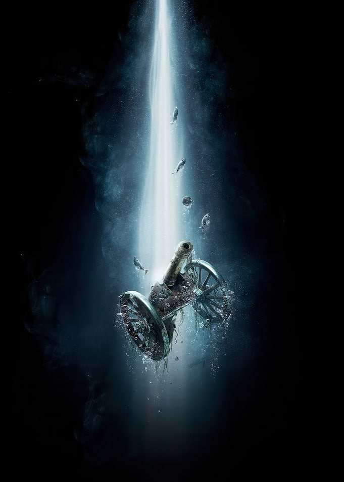 Underwater Cannon with Light Beam