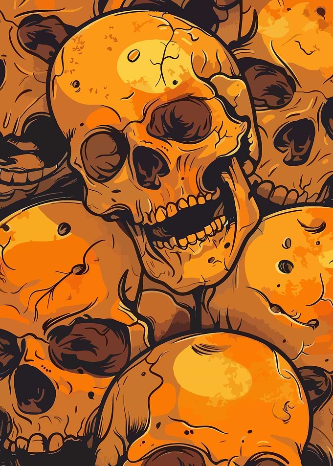 Pile of Skulls Illustration