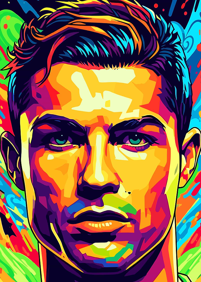 Cristiano Ronaldo Colorful Portrait