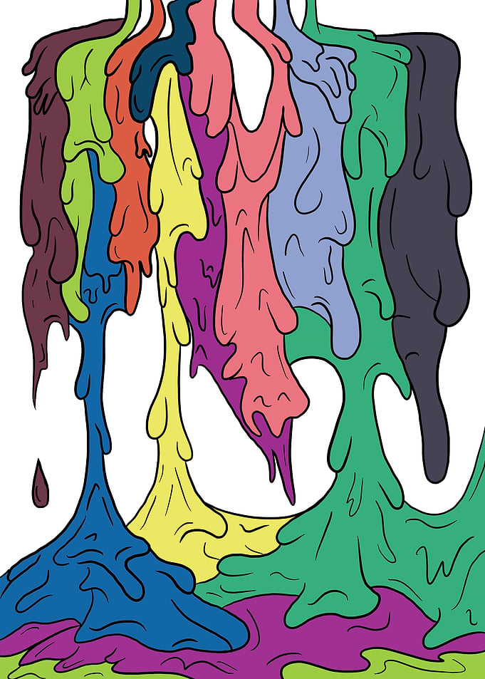 Colorful Dripping Paint - twenty one pilots self-titled
