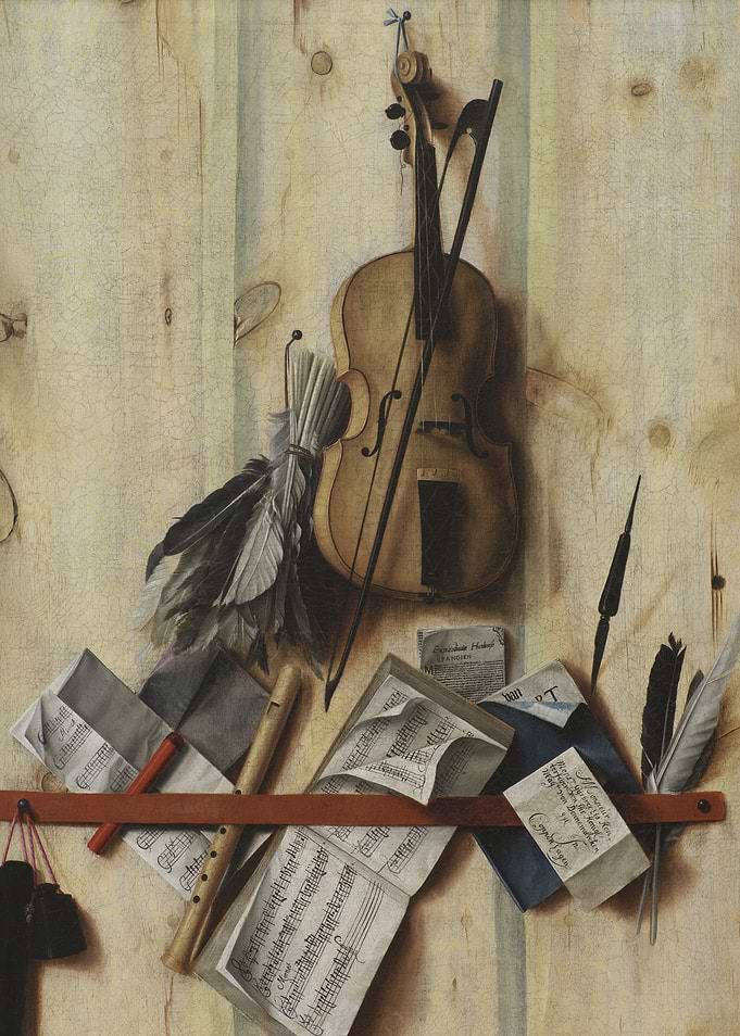 Trompe-l'oeil with Musical Instruments