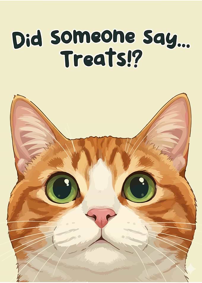 Did Someone Say Treats Cat Art