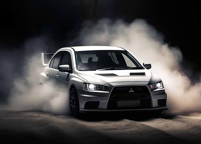 Mitsubishi Lancer in Smoke