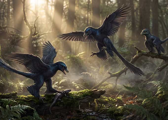 Microraptors Scene