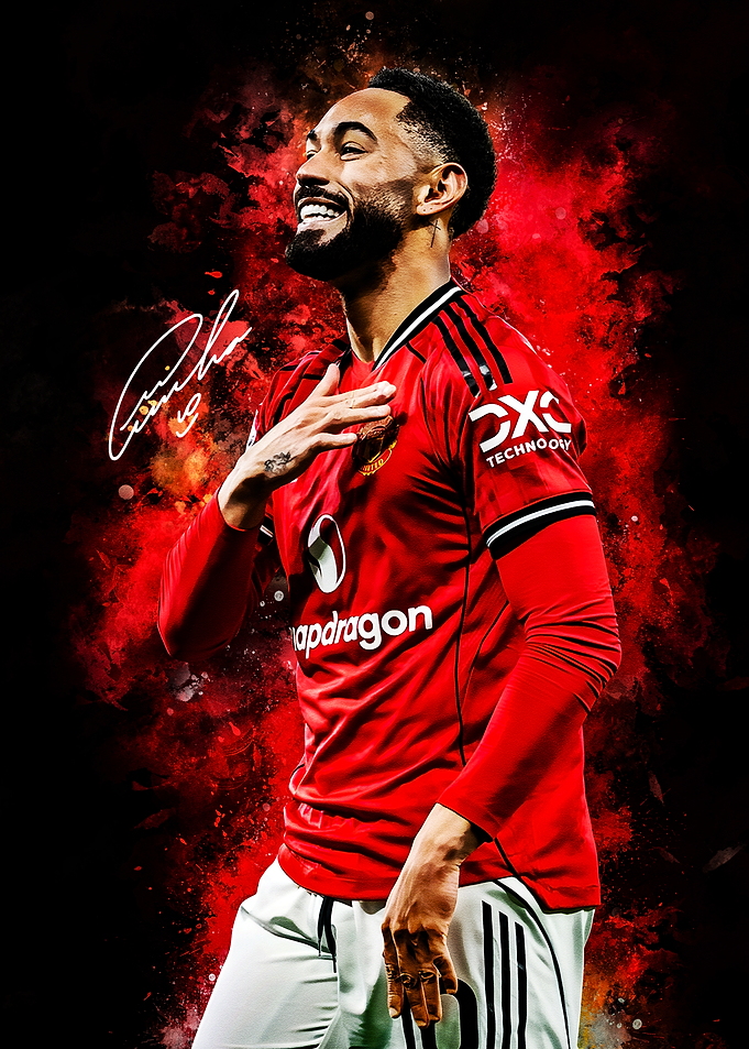Matheus Cunha Manchester United Portrait