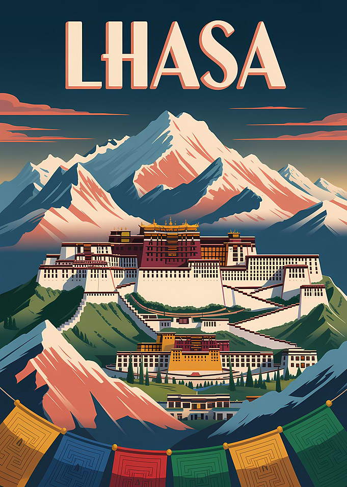 Lhasa Travel Poster