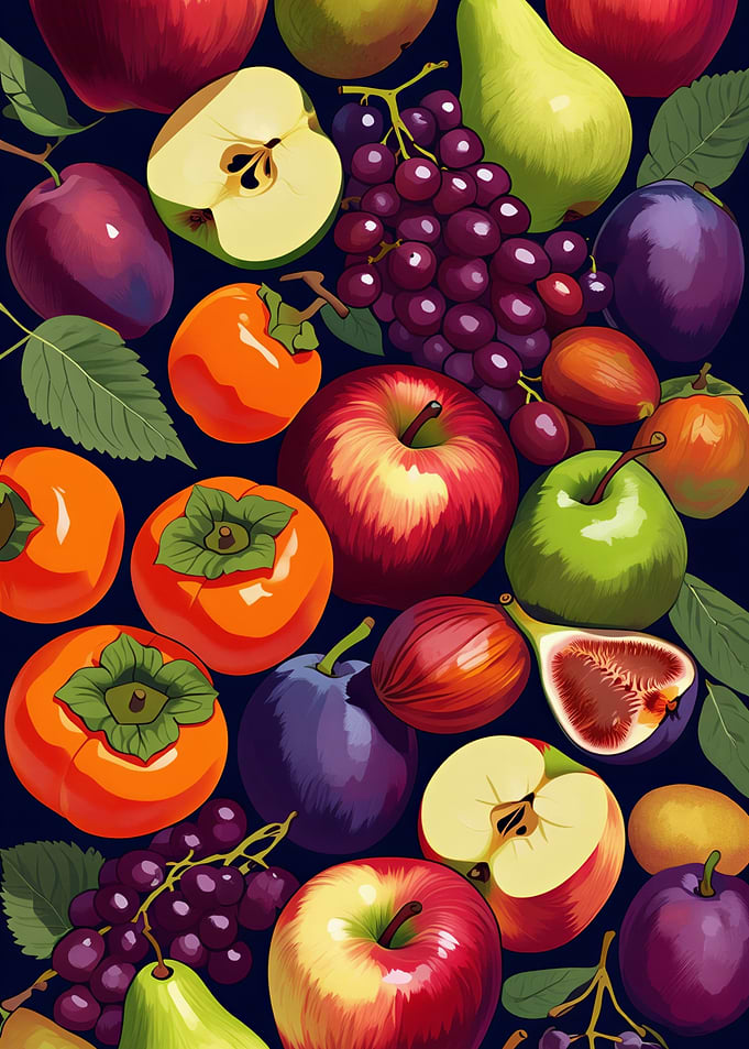 Colorful Fruit Still Life