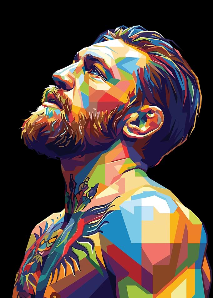 Conor McGregor Colorful Pop Art Portrait