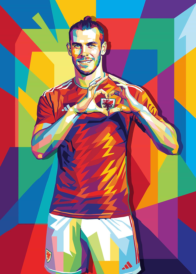 Gareth Bale Pop Art Portrait