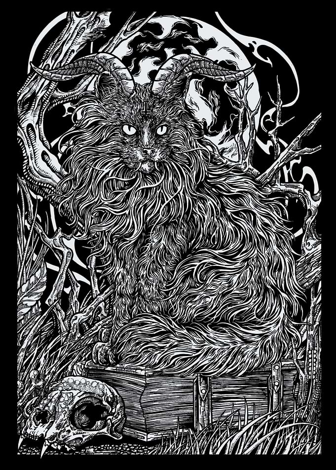 Occult Cat Illustration