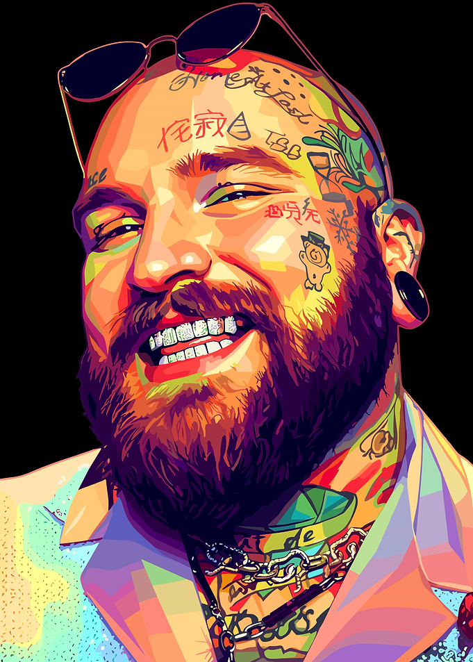 Colorful Portrait of a Teddy Swims