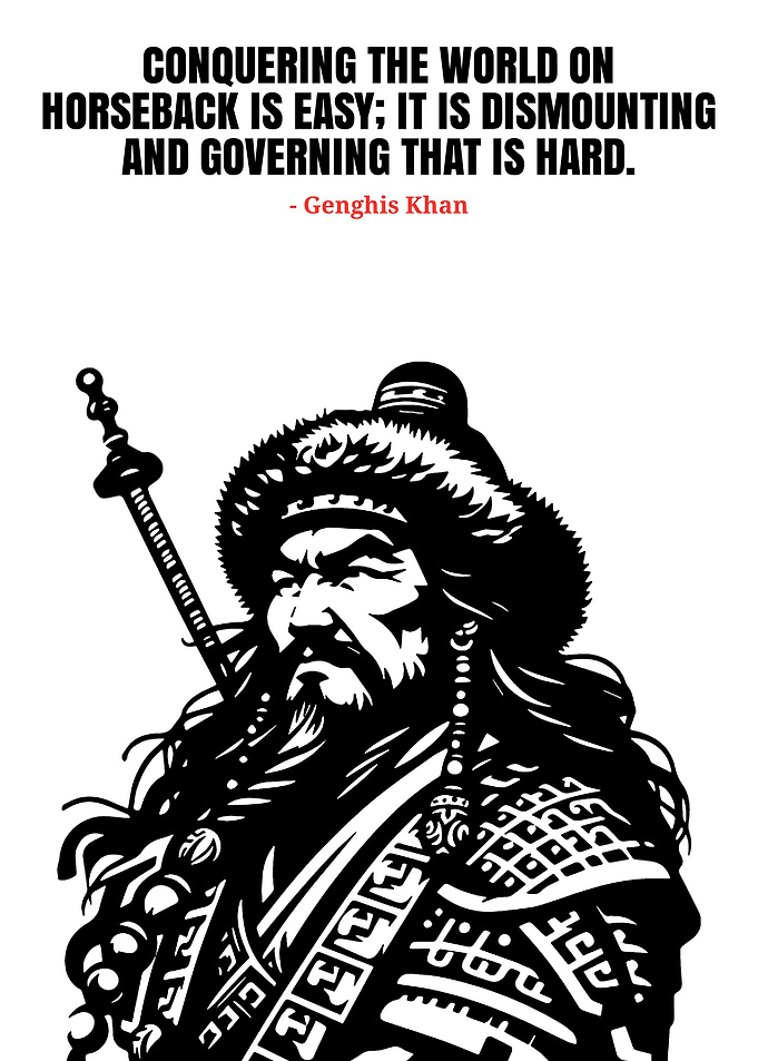 Genghis Khan Quote Portrait