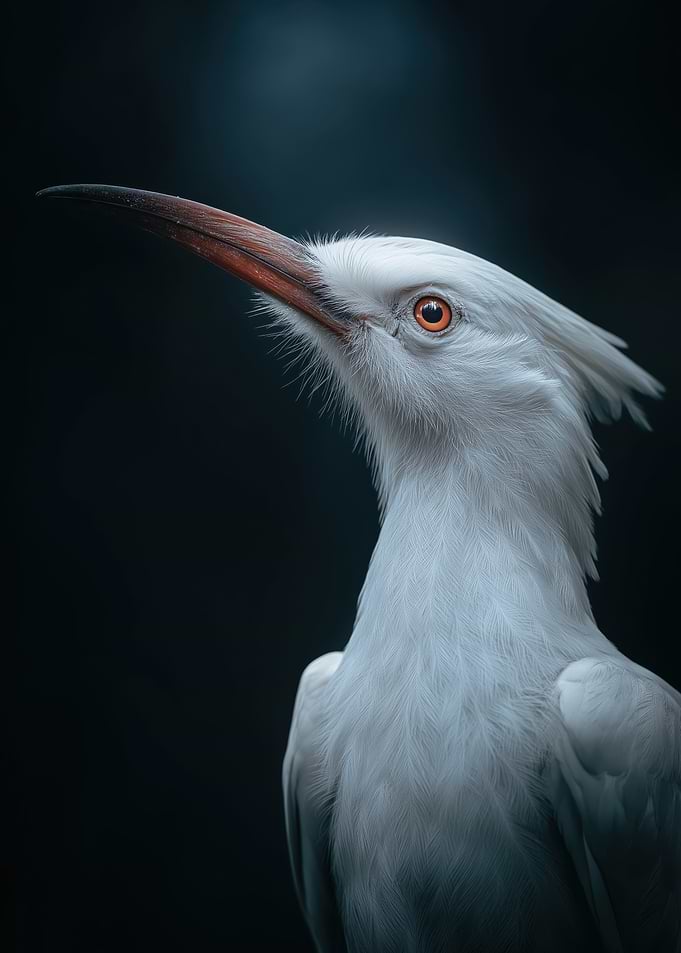 Elegant White Hoopoe
