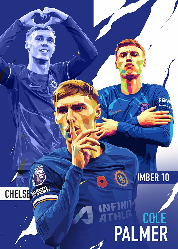 Cole Palmer Chelsea FC Illustration