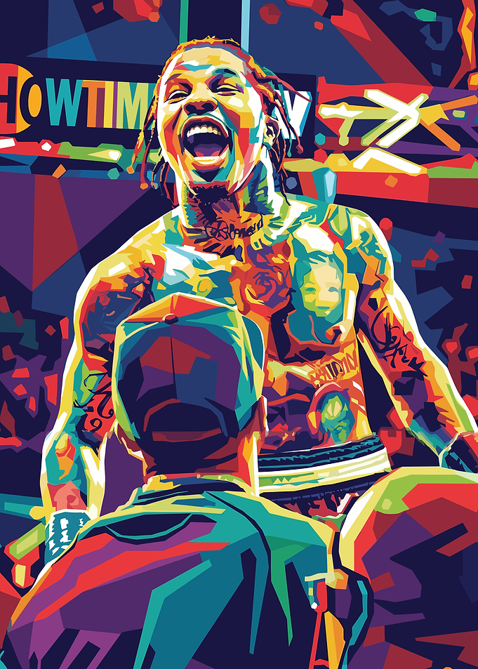 Gervonta Davis Colorful Boxer Celebration Digital Art
