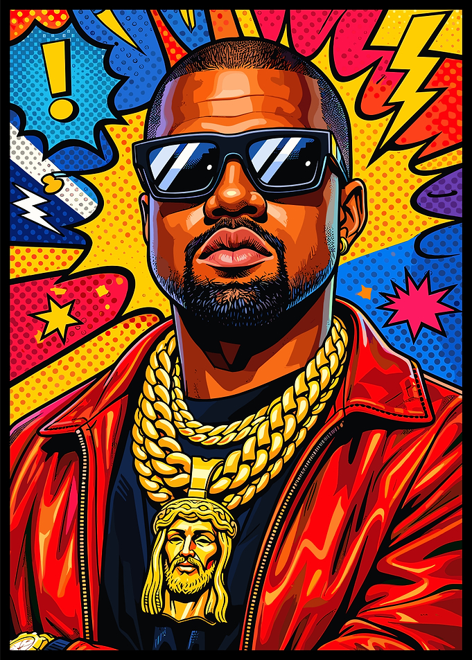 Kanye West Pop Art Portrait