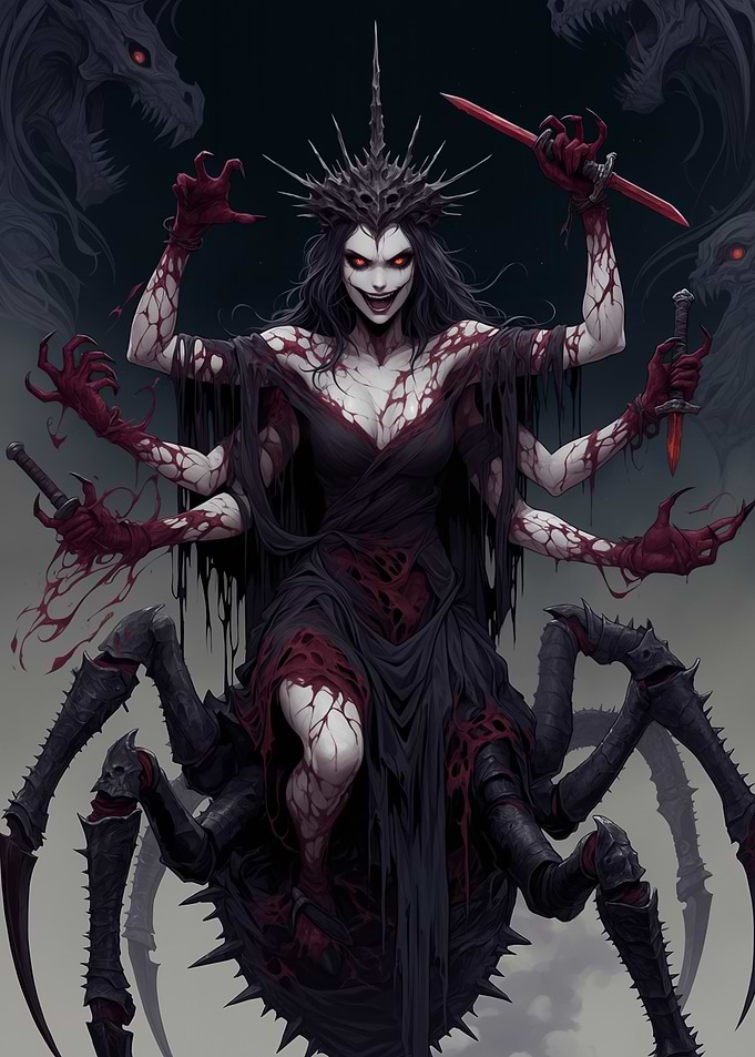 Spider Queen with Swords