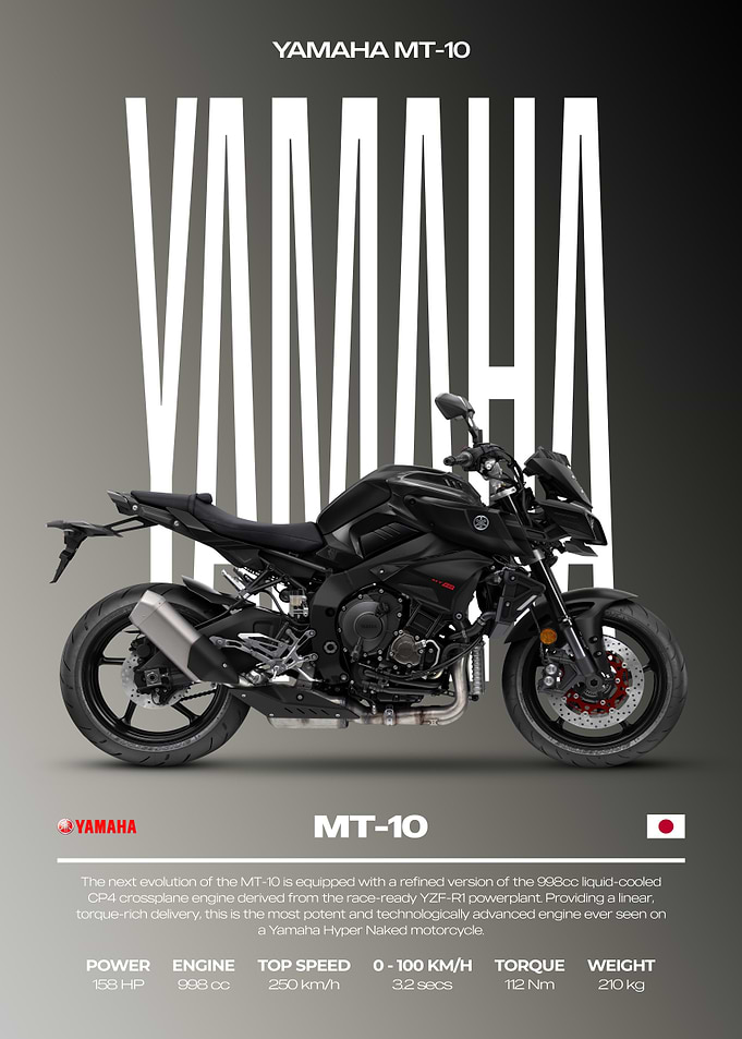 Yamaha MT-10 Motorcycle Poster