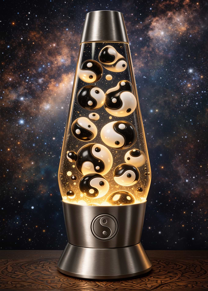 Yin Yang Lava Lamp in Space
