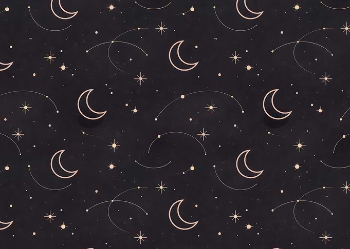 Celestial Moon and Stars Pattern