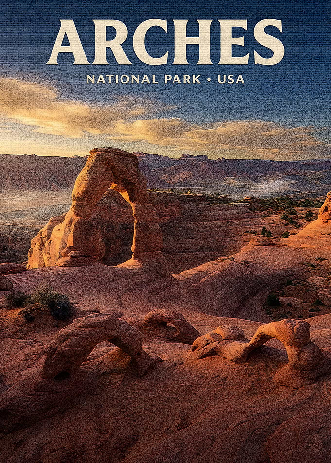 Arches National Park Travel Poster